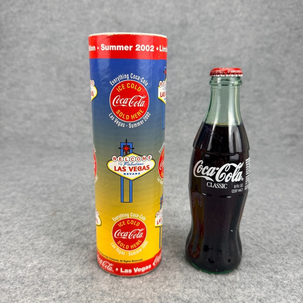 Coca-Cola Las Vegas Summer 2002 Limited Edition 8oz Bottle in Tube